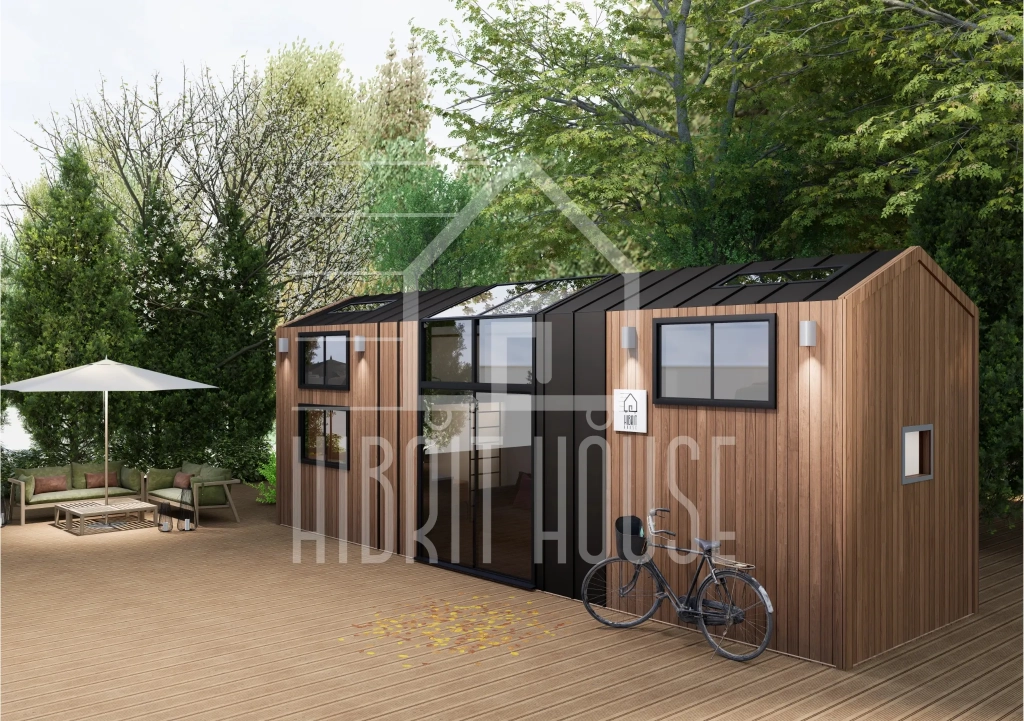 Serenity 10M çift loftlu Tiny House – tekerlekli mobil ev